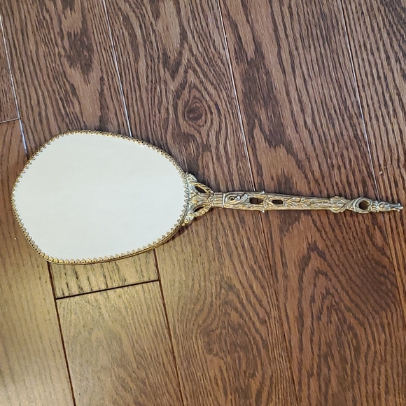 Vintage Accents Vintage Vanity 4 Piece Set Mirror Brush Perfume